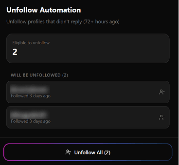 Manage Your Following